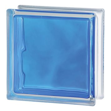 Klaasplokk Wave sinine 190 x 190 x 80 mm