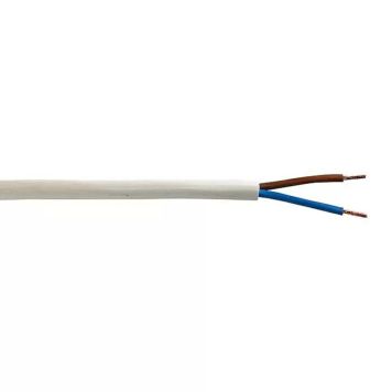 Kummikaabel Kabelexpress H03VV-F2x0,75 mm² valge 5 m