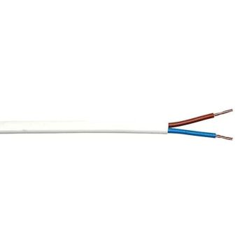 Kummikaabel Kabelexpress H03VVH2-F2x0,75 mm² valge 20 m