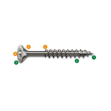 Peitpeakruvi Spax A2 3,5 x 16 mm