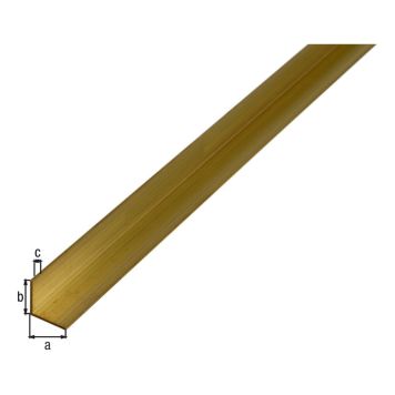 Nurkprofiil messing 6 x 6 x 1000 mm