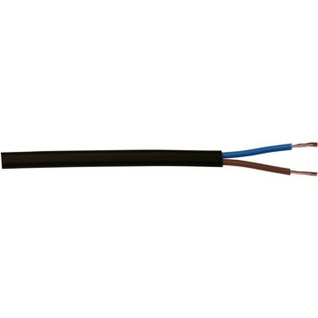 Juhe PVC Kabelexpress H03VV-F2x0,75 mm², must