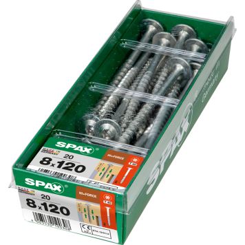 Konstruktsioonikruvi Spax HI.Force 8 x 120 mm