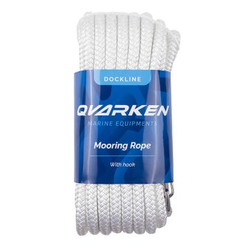 Kinnitusköis Qvarken Dockline karabiiniga valge 10 mm x 6 m
