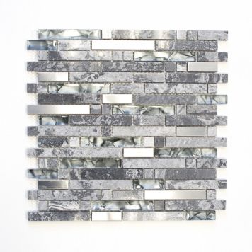 Klaas-/kivimosaiik Mix hall 30 x 30 cm