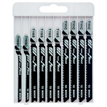Saeterade komplekt Bosch 10 tk puidule