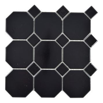 Mosaiik Octa must 30 x 30 cm