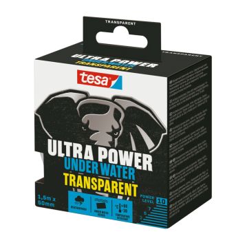 Ultra Power Under Water Transparent  Tesa parandusteip 1,5 m x 50 mm