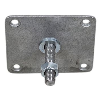 Piirdeposti kinnitusplaat polt + mutter, 100 x 100 mm
