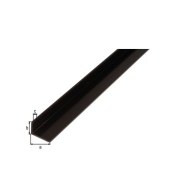 Nurgaprofiil plast must 40 x 10 x 2000 mm