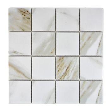 Mosaiik Fliesen Quadrat Calacatta