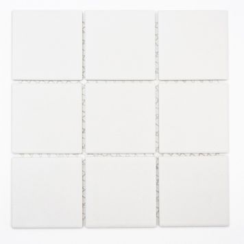 Mosaiik põrandaplaat 9,7 x 9,7 cm Valge