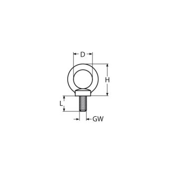 Rõngaskruvi Marinetech  DIN580 A4 M6 x 13 mm