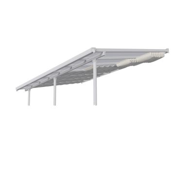 Terrassikatuse päikesevari Solid Elements valge 3 x 3,05 m