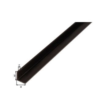 Nurgaprofiil plast must 15 x 15 x 2000 mm