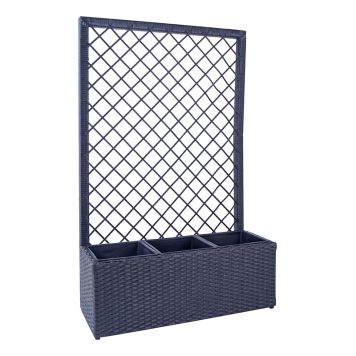 Lillekast Piardino Melissa 120 x 29 x 78 cm, must