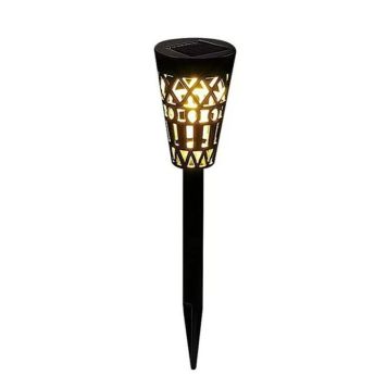 Päikesepatareiga LED-valgustid Bauhaus 2 tk must/kuldne