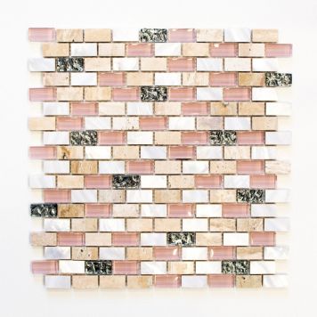 Klaas-/kivimosaiik Brick Mix beež 30 x 28,5 cm