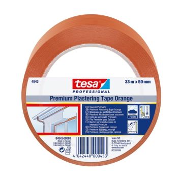 Üldehitusteip tesa® Professional Premium Plastering oranž 33 mm x 50 mm