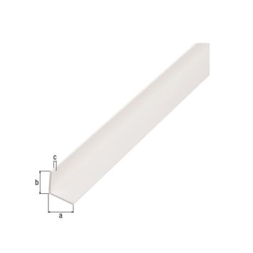 Nurgaprofiil plast valge 25 x 25 x 2000 mm