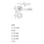 Siseukse link Beslagsboden Design B279KNS