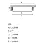 Käepide Beslagsboden Modern 136 mm lihvitud messing