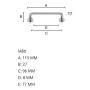 Mööblikäepide Beslagsboden Modern 115 mm läikiv messing