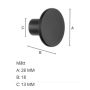 Nupp Beslagsboden BB496 mattmust