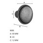 Mööblinupp Beslagsboden B084 ø 30 mm antiik messing