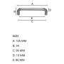 Käepide Beslagsboden Basic 105 mm harjatud kroom