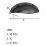 Käepide Beslagsboden 91 mm antiik messing