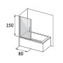 Magnetprofiil Camargue Skaraborg Combi kroomitud vanniseinale 150 cm 2 tk