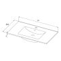 Valamu  Riva Camden 90 cm valge