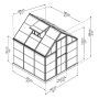Kasvuhoone Palram-Canopia Harmony 3,4 m², hall