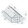Kasvuhoone Palram-Canopia Balance 17,9 m², hõbedane