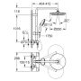Dušikomplekt Grohe Vitalio Start System 250 mattmust