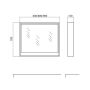 LED-peegel  Aquarodos Edda tamm 80 x 70 cm