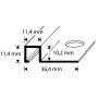 Plaadiliist Dione nelikant hall rustic 10 x 2700 mm