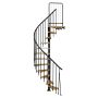 Keerdtrepp Atrium Novo Type 6 pöök Must 120 cm