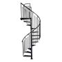 Keerdtrepp Atrium Solo Vertical metall 120 cm Must