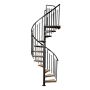 Keerdtrepp Atrium Solo Vertical metall/tamm 120 cm Must