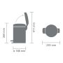 Prügikast Brabantia Newicon Matt Black 3 l