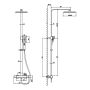 Dušikomplekt termostaatsegistiga Camargue Samsø Nexø 150 mm kroom