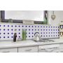 Mosaiikplaat Octa 30x30cm valge/must Sinine