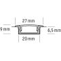 Põrandaprofiil difuusor Paulmann 9 x 2010 x 27 mm, alumiinium