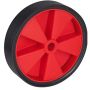 Ratas PVC must/punane 200 x 42 mm