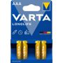 Patareid Varta Longlife 1,5 V AAA/LR03, 4 tk