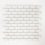 Mosaiik Brick Bond Diamond 30 x 30 cm Valge