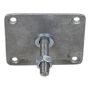 Piirdeposti kinnitusplaat polt + mutter, 100 x 100 mm
