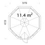 Grillimaja Palmako Eva 11,4 m²